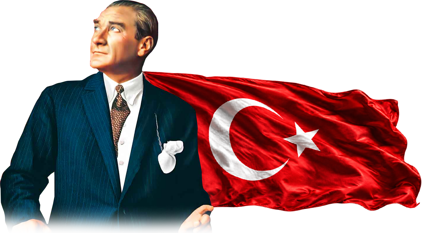 Mustafa Kemal Atatürk ve Türk bayrağı