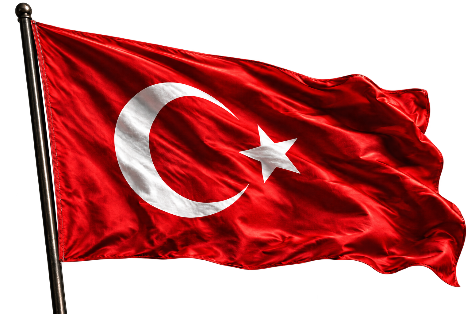 Dalgalanan Türk bayrağı